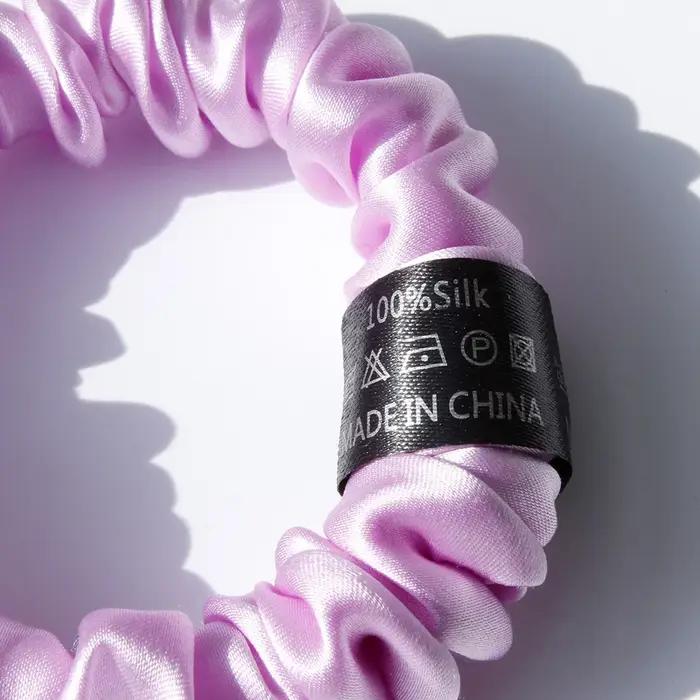 Chouchous en soie de mûrier 100% Pure, attaches pour cheveux, bandes en caoutchouc pour femmes et fi