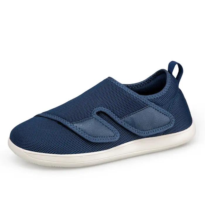 Chaussures Diabétiques Homme EasyTop pour Personnes Âgées, Orthopédiques, Pieds Gonflés, Réglables,