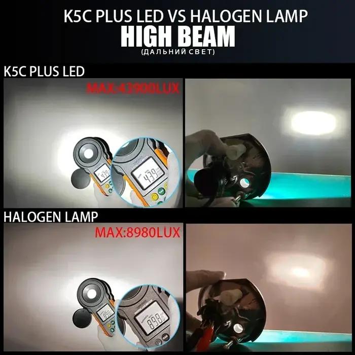 DAWNKNIGHT K5C PLUS 140W H7 ampoule LED 4300K LED H4 H11 HB3 9005 HB4 9006 K6C LED Double Tube de cu