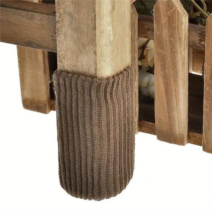 Chaussettes pour pieds de chaise, 4 pièces, gants en tissu, Protection du sol, chaussettes en laine
