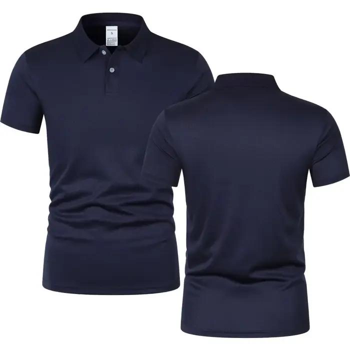 T-shirt à manches courtes et col pour homme, Polo décontracté, couleur unie, tendance, respirant, am