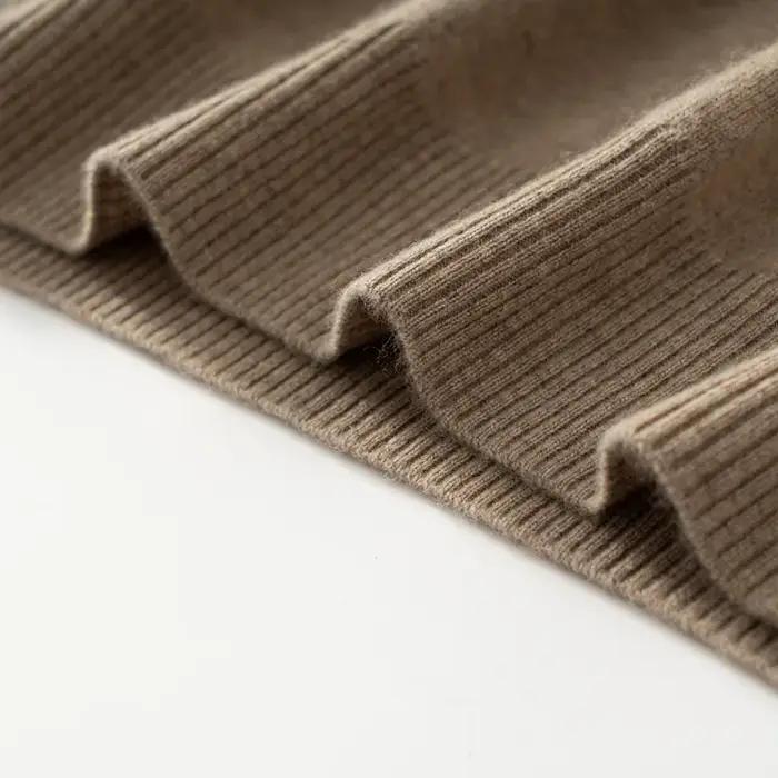 Pull à col POLO en cachemire pour hommes, de haute qualité, doux et élastique, décontracté, couleur