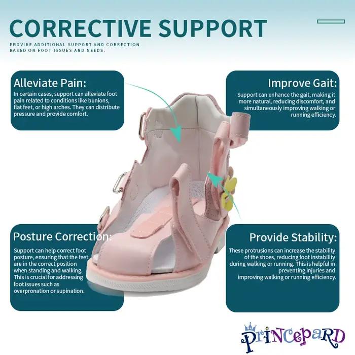Sandales correctrices orthopédiques pour enfants, chaussures orthopédiques à fleurs pour filles, cha