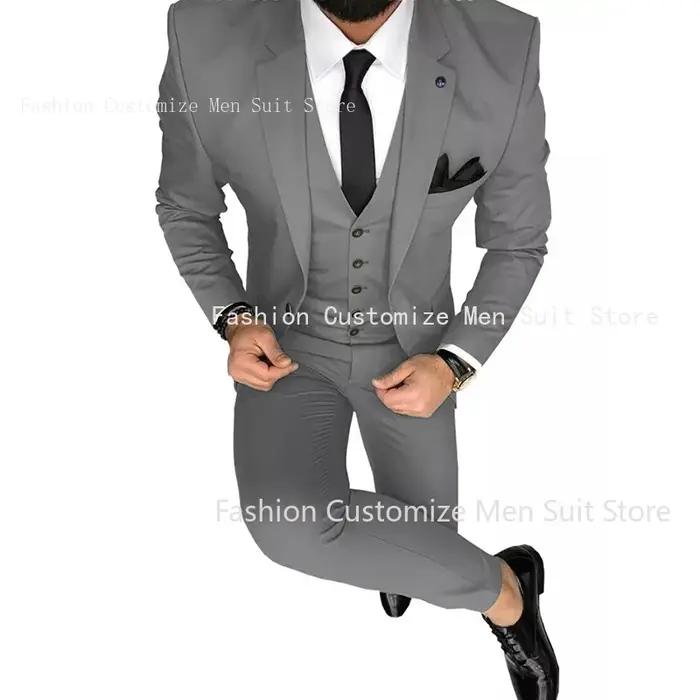 Smoking de mariage classique vert olive pour hommes, olympiques pour marié, revers cranté, blazer Sl