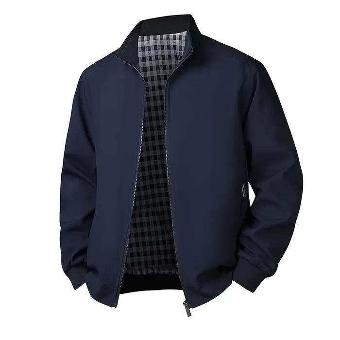 Grande taille 6xl 7xl 8xl veste hommes décontracté automne printemps col montant coupe-vent Sport ma