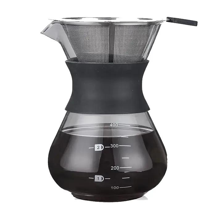 Leeseph Pour Over Coffee Brewer avec filtre à café en acier inoxydable, cafetière goutteur verser av