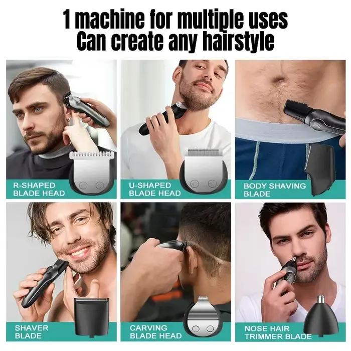 Kit de toilettage multifonctionnel Mijia 6-en-1, tondeuse à cheveux avec écran numérique, rasoir éle