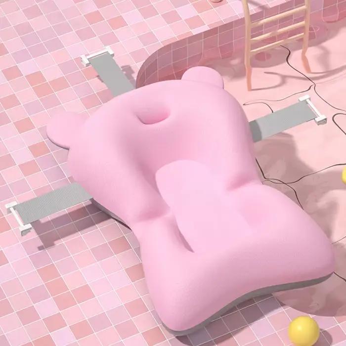 Coussin de soutien de bain pour bébé, siège flottant pliable, coussin de bain réglable pour nouveau-