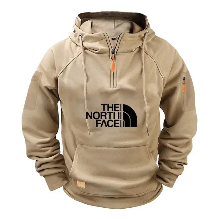 Sweat-shirt de sport décontracté à capuche à manches longues pour hommes, grande taille et pull de f