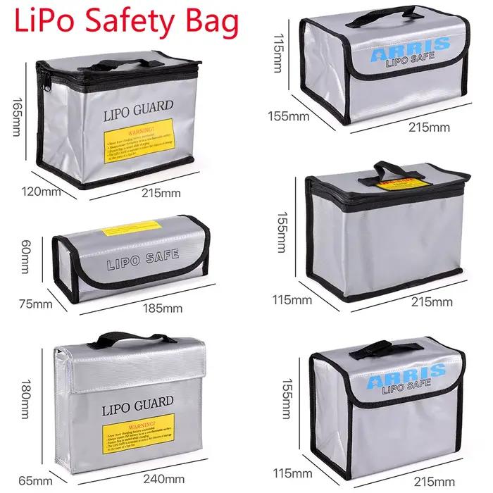 Lipo garde sac de sécurité ignifuge antidéflagrant Portable Lipo sac de sécurité 215*115*155mm pour