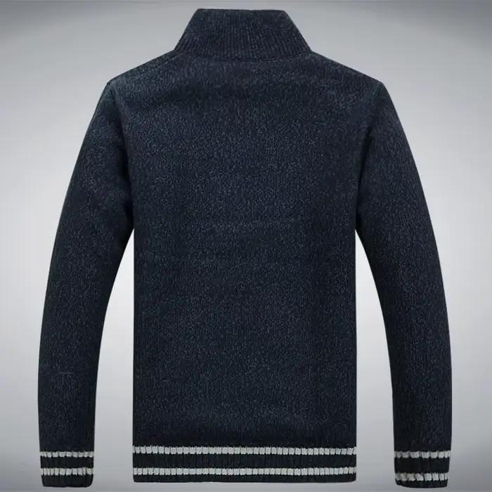 Polaire chaud homme pull doublure en laine hiver Cardigan épaissir pardessus décontracté coton noir blanc rouge hommes v