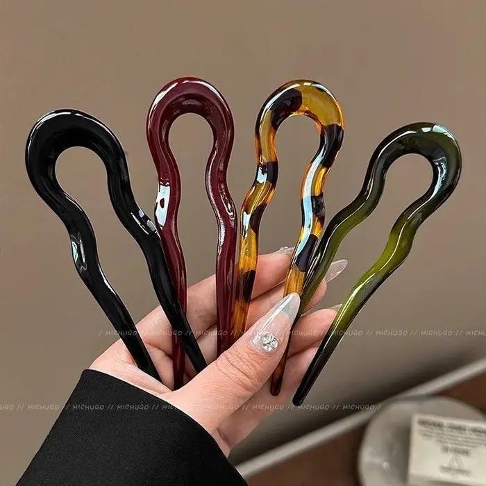 Pince à cheveux en acétate vintage pour femmes et filles, pince à cheveux papillon doux, barrettes e