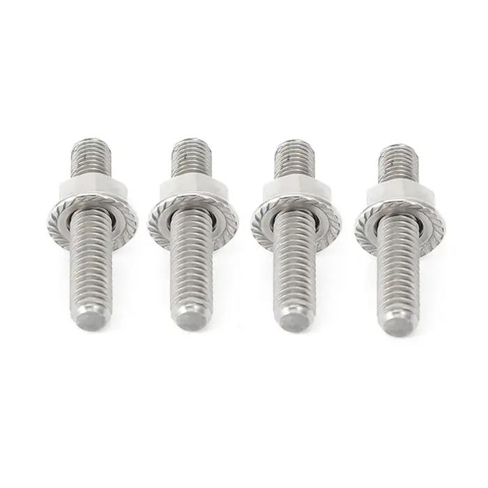 Écrou de goujon de collecteur d'échappement, 4 pièces, pour Sportster Dyna Softtail Glide Fatboy Tou