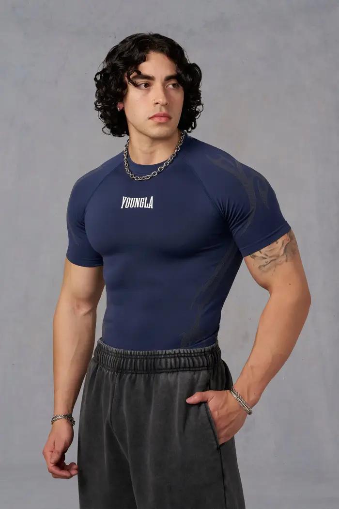 T-shirt ajusté pour homme, été américain, nouveau, pour le sport, la course à pied, l'entraînement,