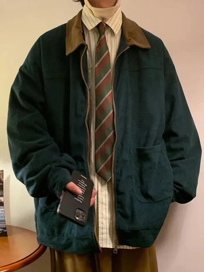 Style américain Vintage 2025 hommes Bomber veste coupe-vent manteaux à glissière automne lâche Cargo