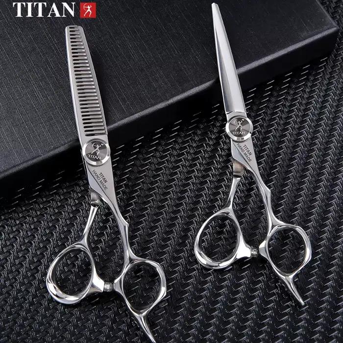 TITAN ciseaux de coiffeur professionnels ciseaux de coiffeur coupe de cheveux ensemble d'amincisseme