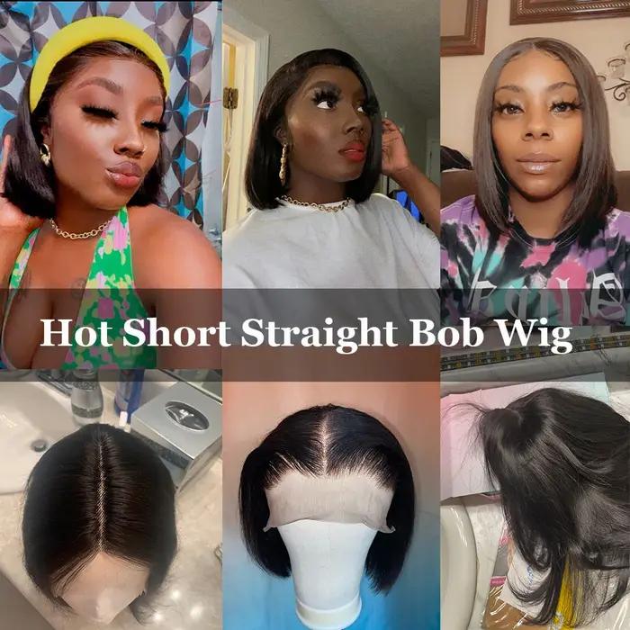 Perruque frontale en dentelle de cheveux humains perruques de cheveux humains 100% perruques Bob per