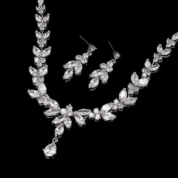 Emmaya – ensemble de bijoux exquis pour femmes, accessoires de fête de mariage, boucles d'oreilles e