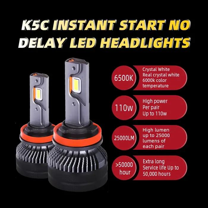 DAWN KNIGHT K5C 24 V H7 H4 H1 LED ampoule de camion H11 4300 K 6000 K 110 W 24 V lampe de phare LED