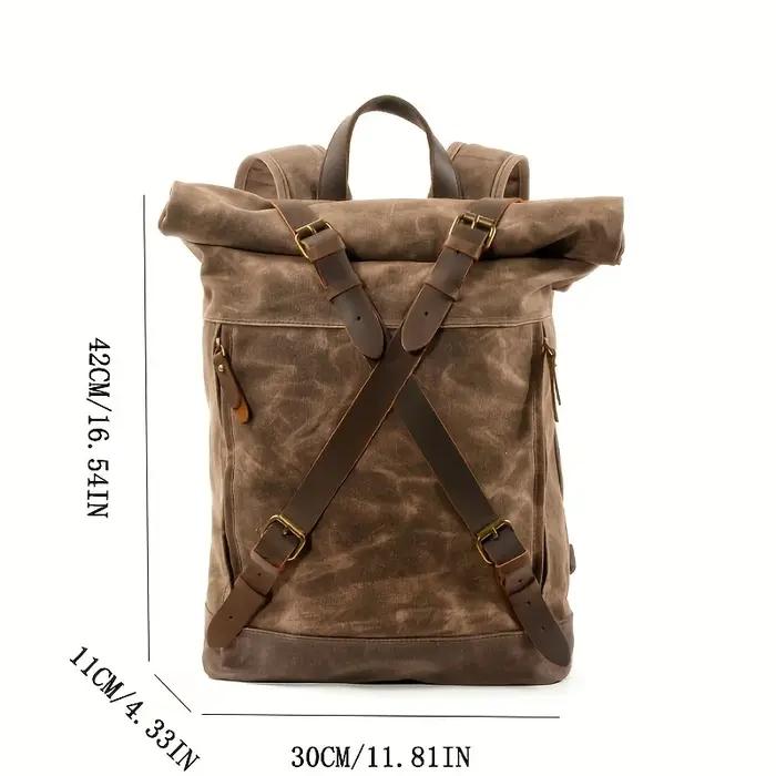 Nouveaux sacs à dos en toile Vintage de luxe pour hommes toile de cire d'huile sac à dos de voyage e