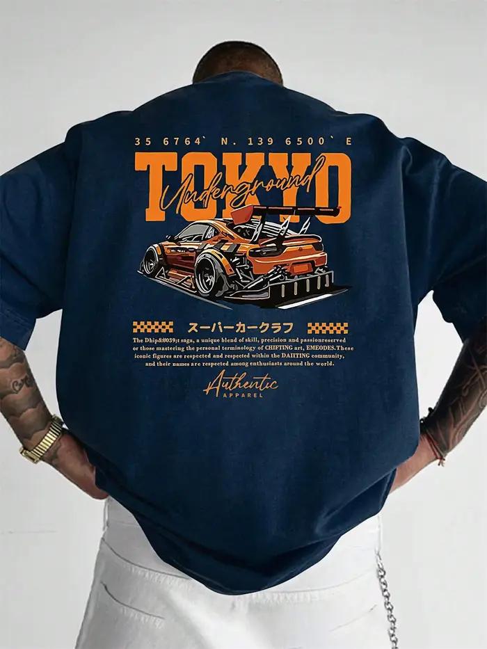 T-shirt manches courtes col rond homme, 100% coton, à la mode, décontracté, ample, grande taille, mo