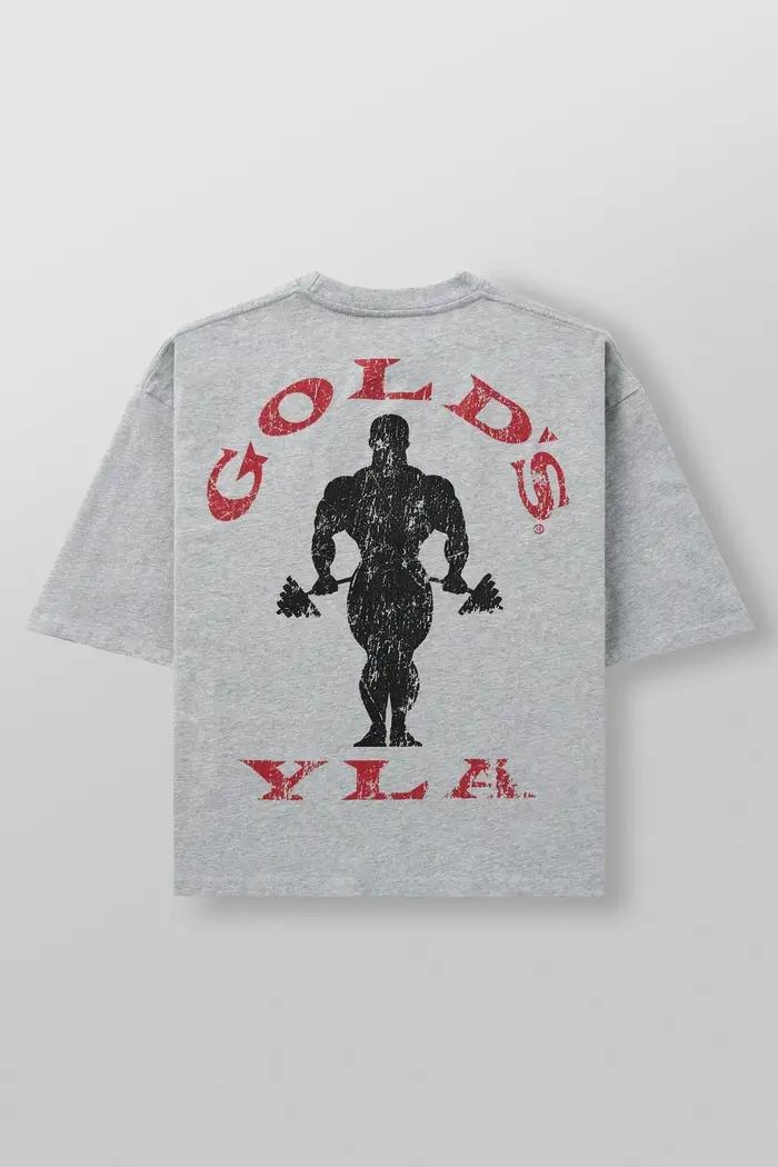 T-shirt imprimé grande taille pour homme Golds Gym New Age 2026 - Convient pour les entraînements qu
