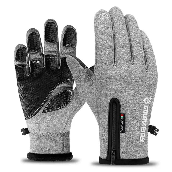 Gants de moto thermiques doublés sourire, gants d'équitation de moto, écran tactile, imperméables, n