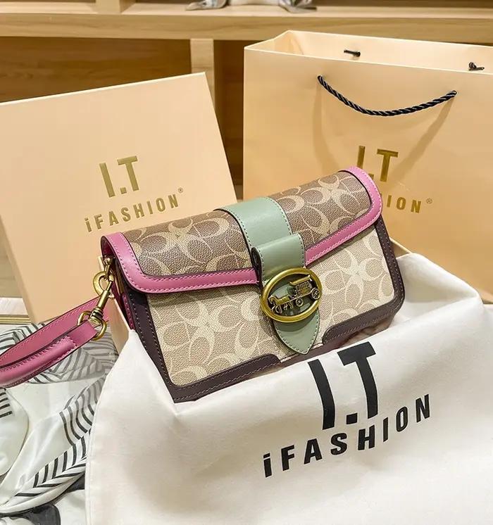 Sac à main pour femmes, nouvelle collection automne/hiver 2021, sac sous les bras de couleur contras