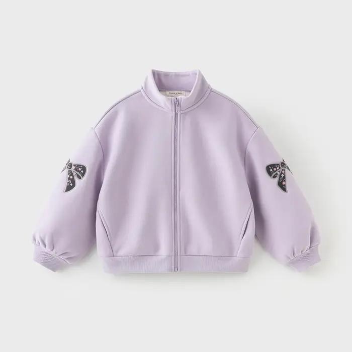 Dave Bella filles hiver automne tricoté velours épaissir veste manteau pour enfants décontracté vête