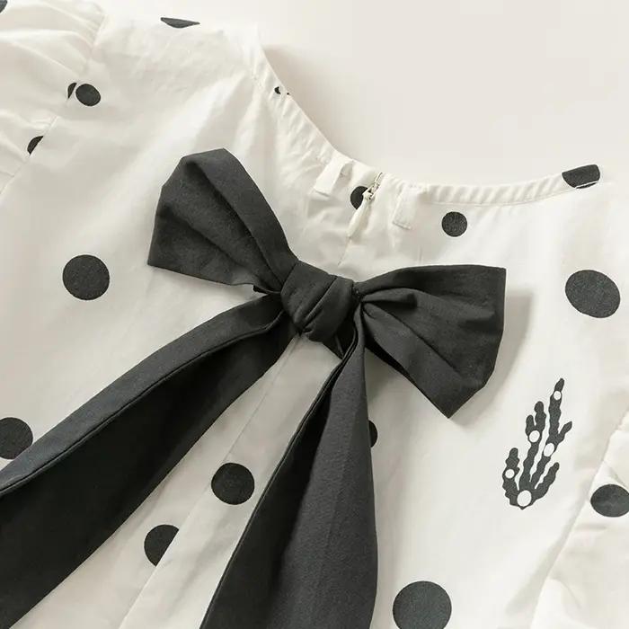 Dave Bella – robe de princesse à manches courtes pour filles, en coton, pour fête d'été et de printe