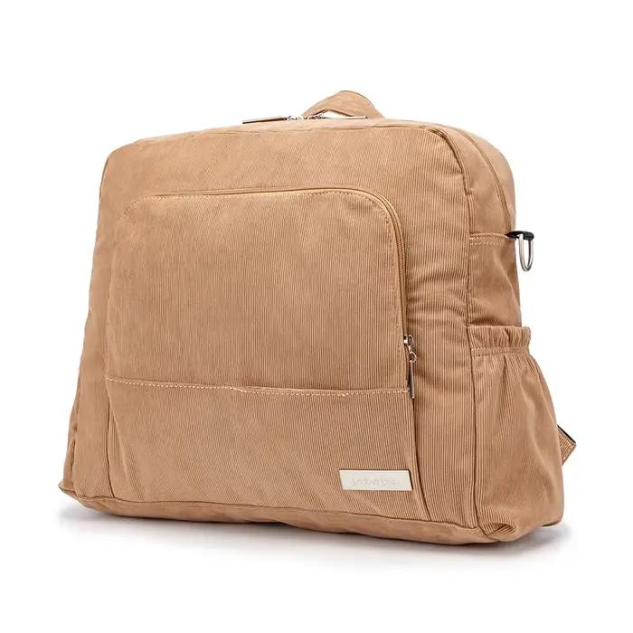 Soboba-Sac à dos à langer de grande capacité pour la colonne vertébrale, avec tissu en velours côtel