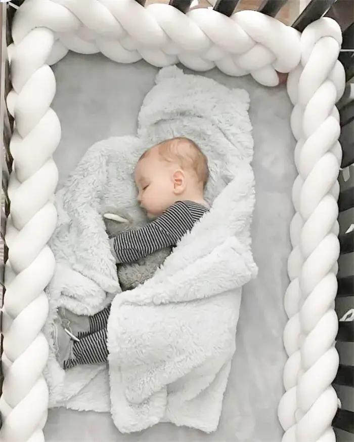 natte lit bebe Pare-chocs pour lit de bébé 2M 3M, protection Cpull, ensemble de coussins de lit mobi