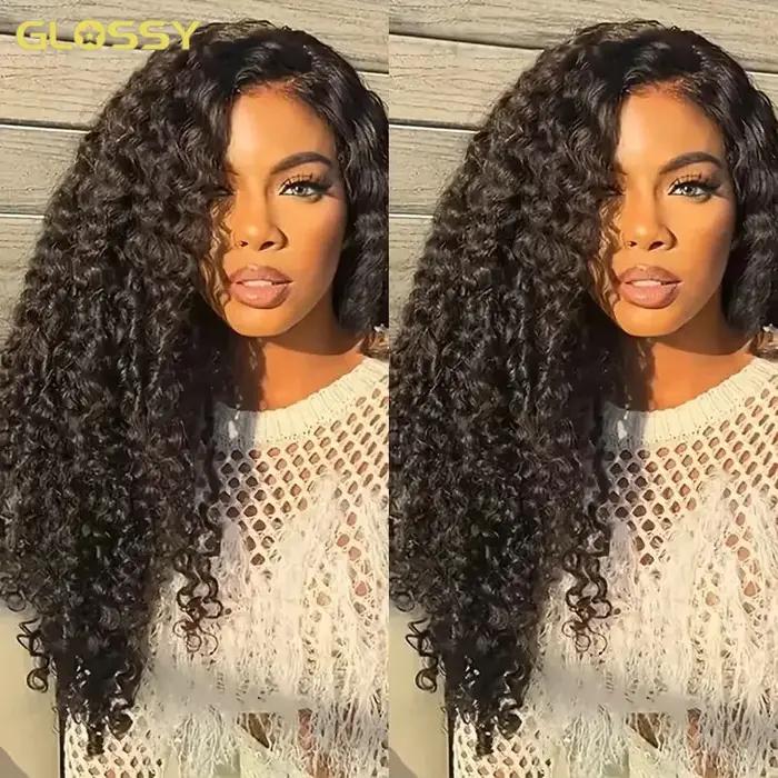 Perruques en cheveux humains bouclés birmans à 300 % de densité pour femmes, perruque brésilienne sa