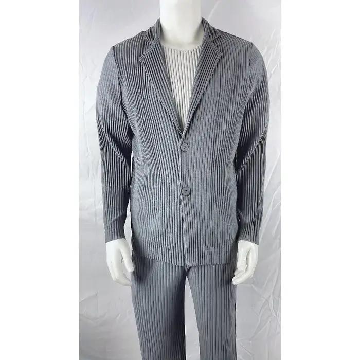 Veste plissée Miyake pour homme, nouvelle collection printemps 2026, manteau à manches longues, col