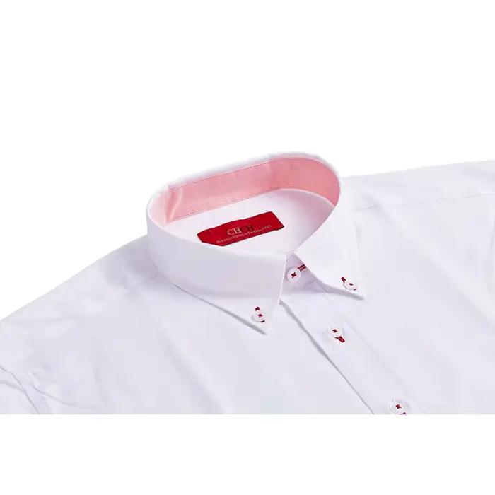 CHCH 2024 nouvelle mode 100% coton à manches longues chemise solide coupe ajustée mâle Social décont
