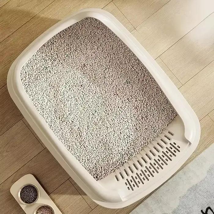 Bac à litière pour chat, bac à sable de petite taille pour toilettes anti-éclaboussures pour chat