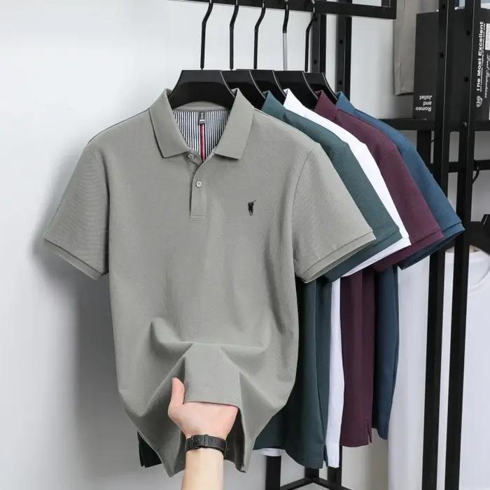 Polo à manches courtes 100% coton haut de gamme marque de luxe mode Paul poney broderie Golf hommes