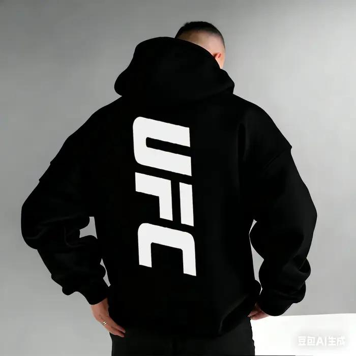 Sweats à capuche pour hommes à motifs – Imprimés audacieux au dos, inspirés du MMA, style streetwear