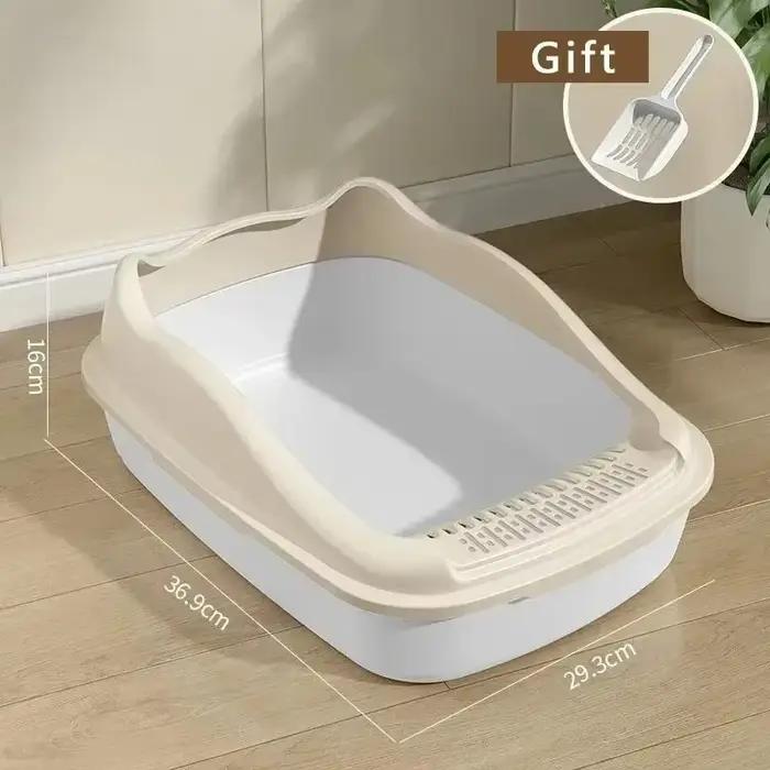 Bac à litière pour chat, bac à sable de petite taille pour toilettes anti-éclaboussures pour chat