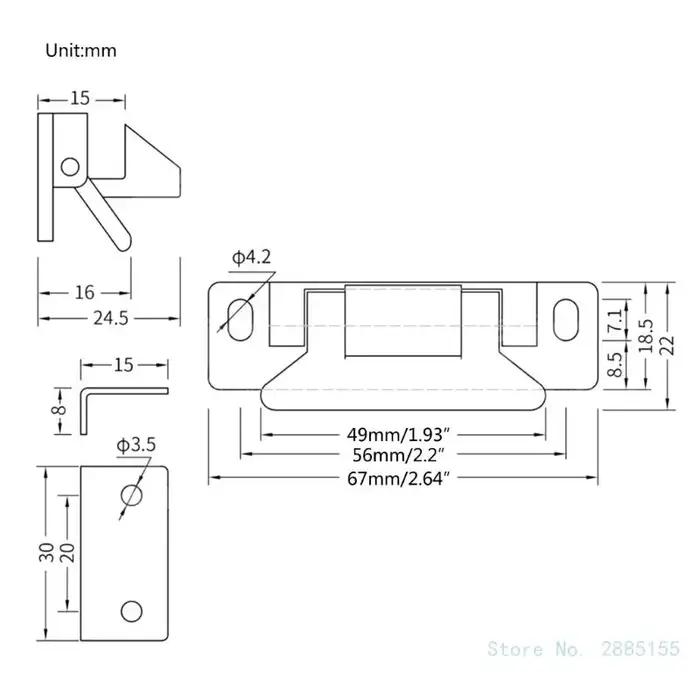 Loquets de porte d'armoire en métal robuste pour sécurité et élégance intérieure maison cuisine bureau camping-car