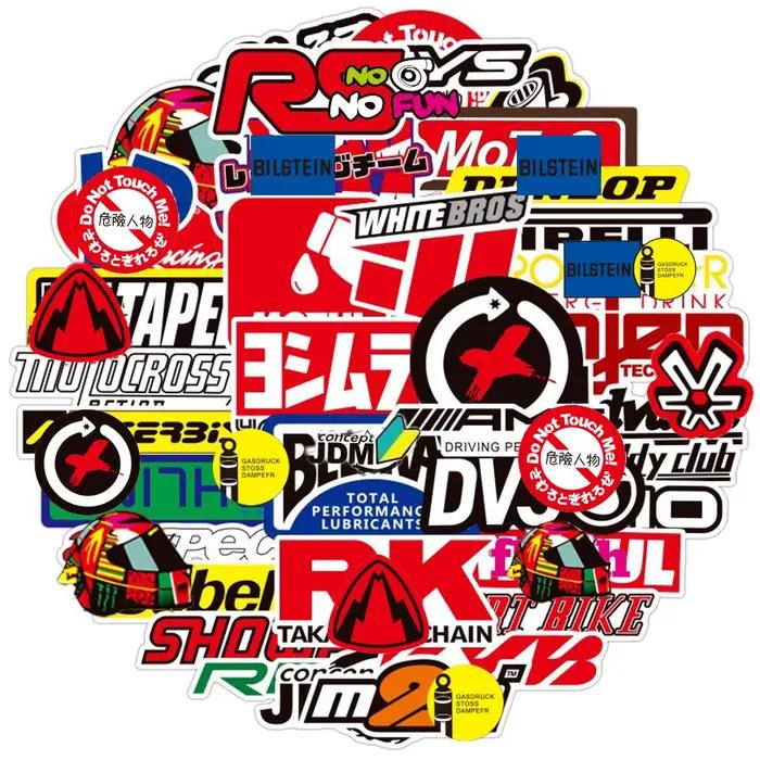 10/50/100/200 pièces Cool voiture de course JDM Graffiti autocollants étanche bricolage Skateboard t