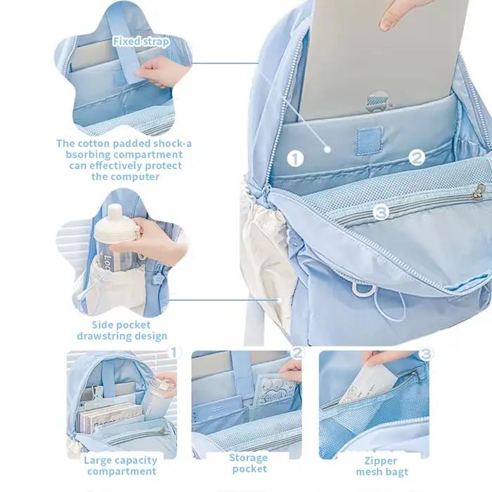 Sac à dos de Style crème pour étudiants d'apparence élevée, Design Simple et mignon, sac à dos de gr