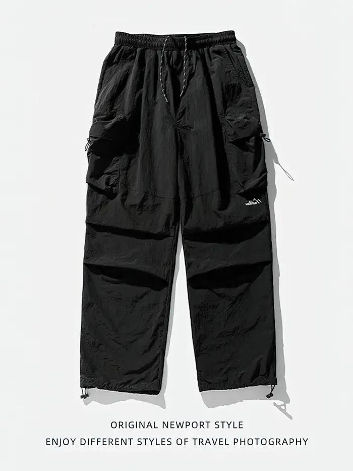 Pantalon cargo ample pour homme, printemps-été, imperméable, décontracté, sport, jogging, parachute,
