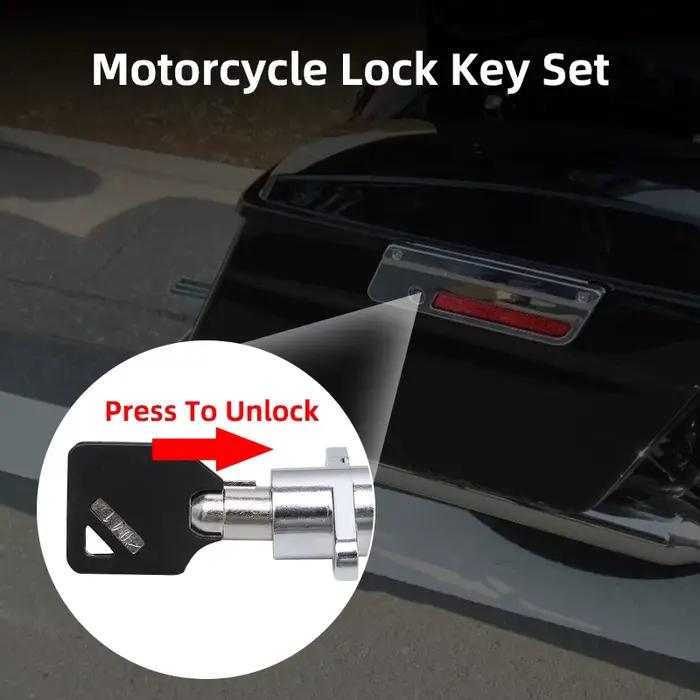 Jeu de serrures de sacoche rigide à 4 clés, pièces de moto pour Harley Touring Road Glide Road King