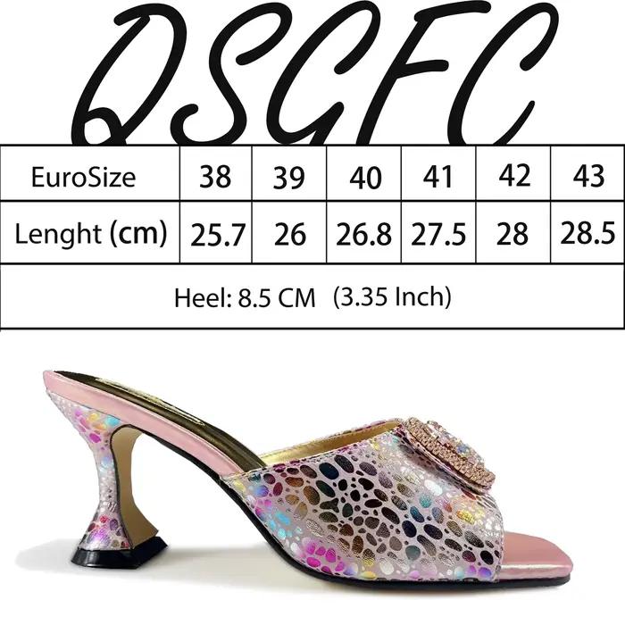 Chaussures et sacs au Design de mode italien, ensemble assorti, talons hauts à bout ouvert, strass d