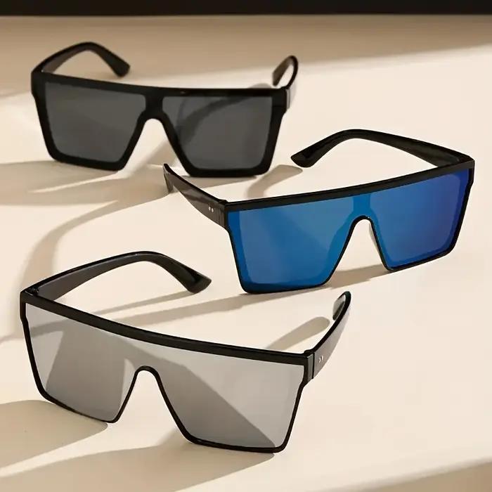 Lunettes de soleil une pièce à monture surdimensionnée pour hommes et femmes, accessoire d'intérieur