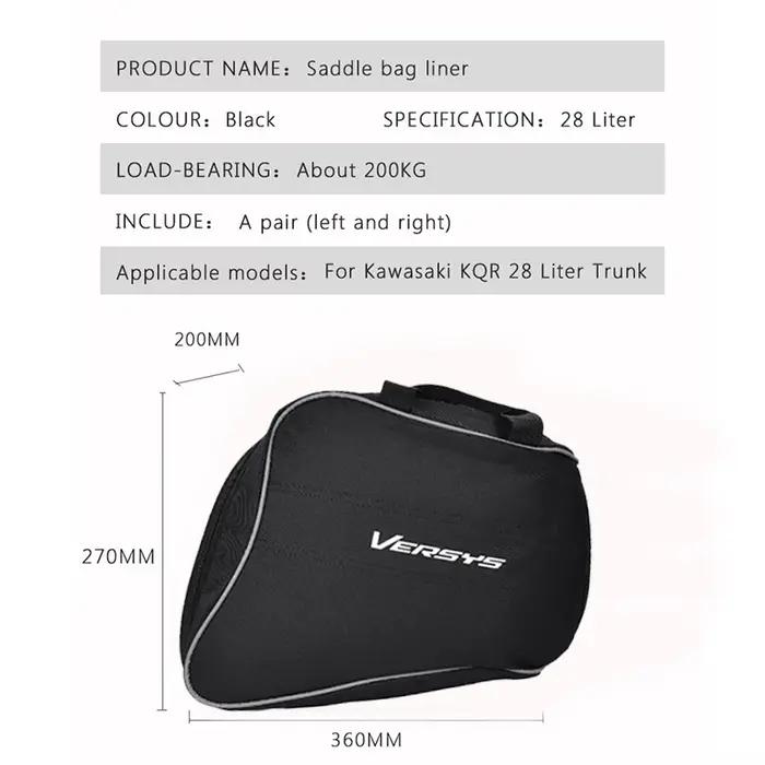 Pour Kawasaki Versys 1000 650 2015-2021 pour KQR 28L ensemble de doublure de sacoche rigide sacs de