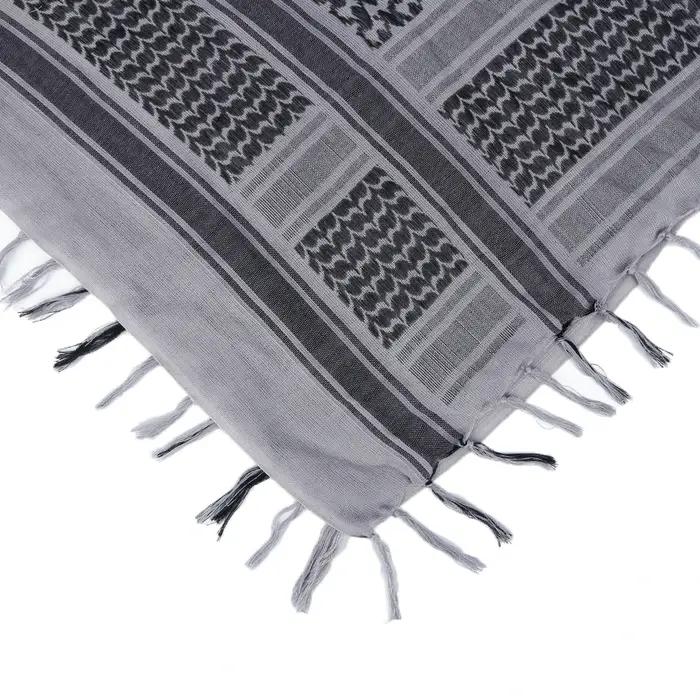 Foulard Keffiyeh Shemagh 110*110 cm, écharpe carrée du désert avec pompon pour la chasse, la randonn