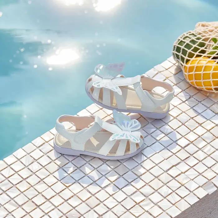 Sandales pour filles Dave Bella, sandales d'été pour enfants, antidérapantes, protection des orteils