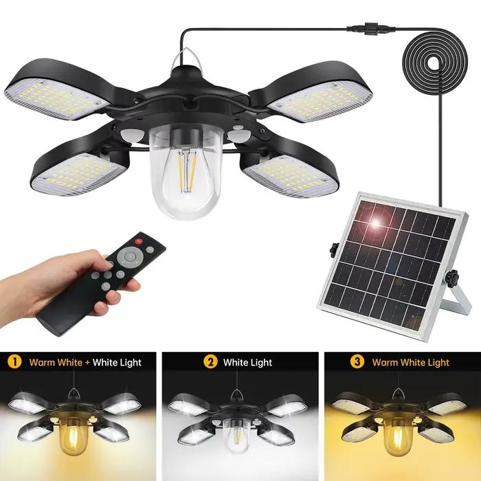 192led lumière de grange à énergie solaire lumière de hangar solaire pour intérieur et extérieur 100